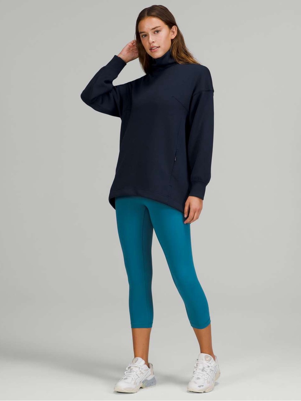 Lululemon Modal-Blend Turtleneck Tunic in Navy size 10